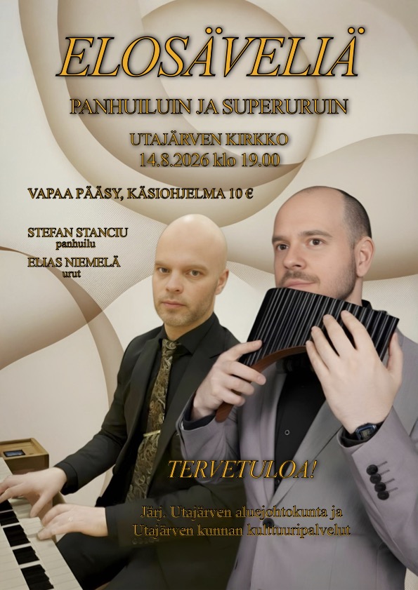 Urku- panhuilukonsertti Utajärven kirkossa 14.8.2026