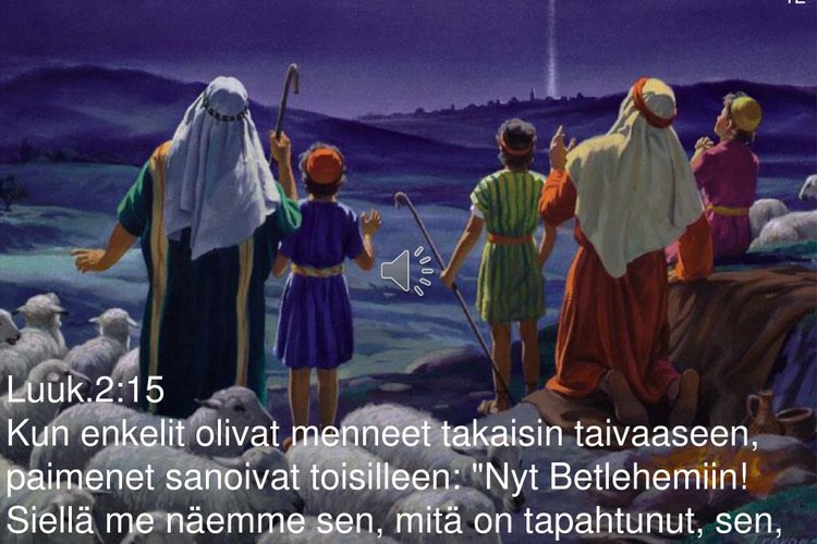 Jouluaamun sanajumalanpalvelus kirkossa Jouluaamun sanajumalanpalvelus kirkossa